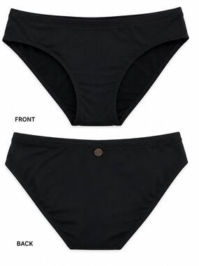 Prana Black Full Coverage Bikini Bottoms Size Large 12-14